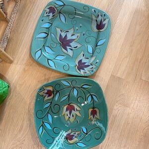 Southern living floral serving dishes set